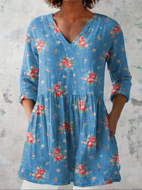 LAVINIA | Blusa lunga con scollo a V