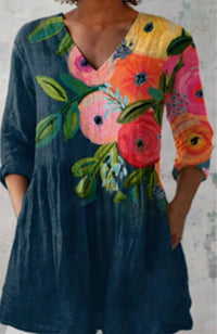 IRIDE | Blusa lunga con scollo a V
