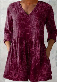 LORIANA | Blusa lunga con scollo a V