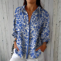 GISELDA | Blusa a fiori blu